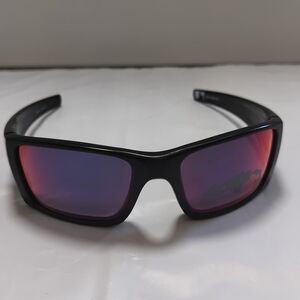 Oakley Black Sunglasses with Purple-Red Lenses